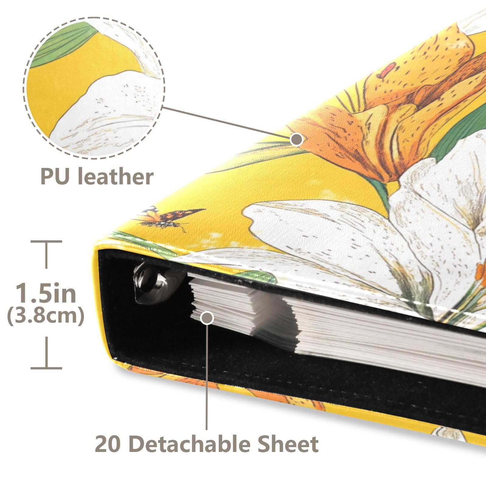 Amazon.com: Retro Lily Yellow Flower Scrapbook Photo Albums